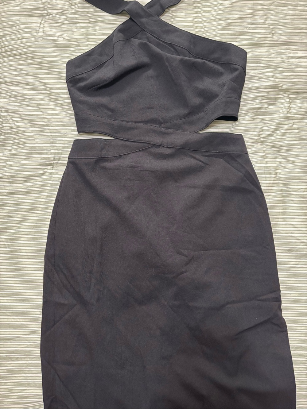 Commense Halter Cutout Maxi Dress in Black